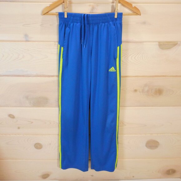 Adidas Boys Youth size S 8 Track Pants Blue Pull-On Drawstring Pockets - Picture 1 of 10